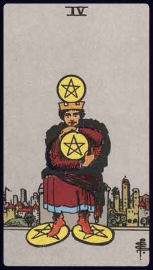 Four of Pentacles tarot card