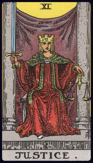 Justice tarot card