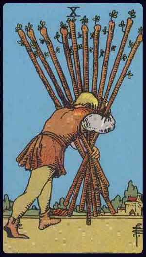 Ten of Wands tarot card