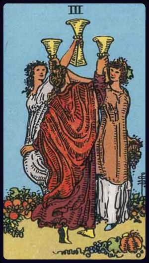 Three of Cups tarot card